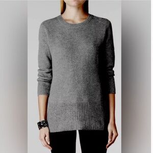 All Saints Charcoal Boyfriend Jumper Knit Cashmere Pullover Sweater Size 6